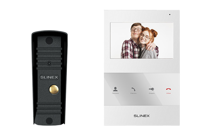 Кликните для увеличения изображения Комплект видеодомофона Slinex SQ-04 + Slinex ML-16HR