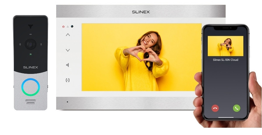 Кликните для увеличения изображения Комплект WI-FI видеодомофона Slinex SL-10N Cloud + Slinex ML-20HD