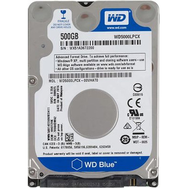 Жесткий диск WD Blue WD5000LPCX, 500ГБ, HDD, SATA III, 2.5