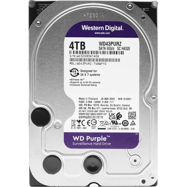 Жесткий диск WD Purple WD43PURZ, 4ТБ, HDD, SATA III, 3.5
