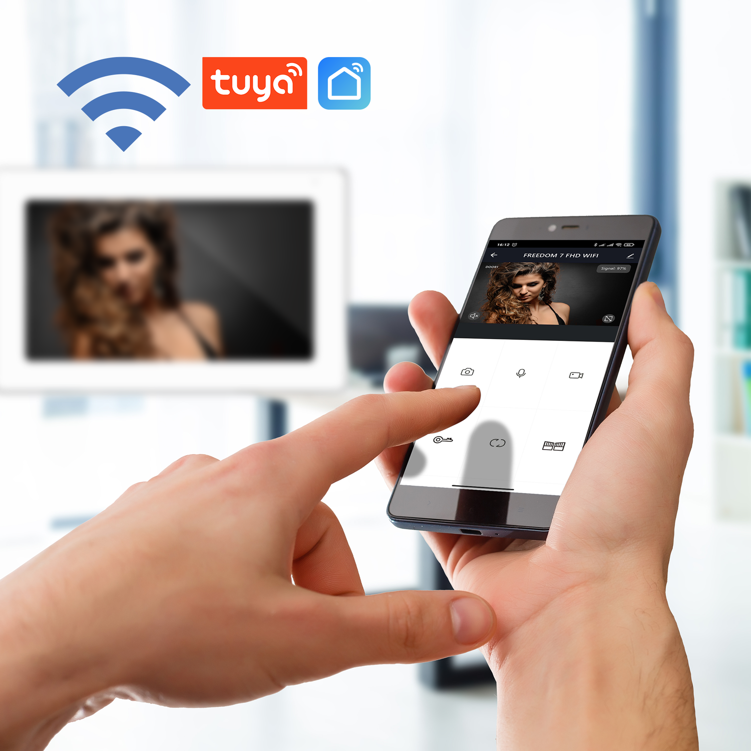 Комплект видеодомофона Novicam FREEDOM 7 FHD WIFI KIT